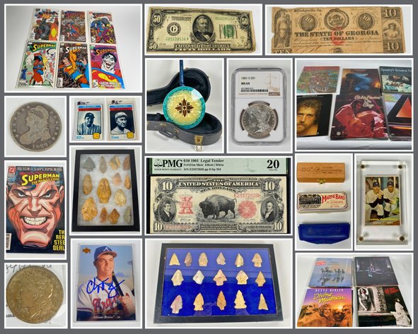 Image for Coins, Artifacts, Trading Cards, Comics, Musical Instruments, and More Collectibles!