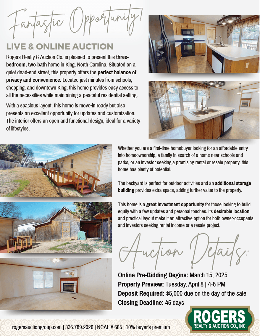 Image for Charming 3 Bedroom Home in King, NC