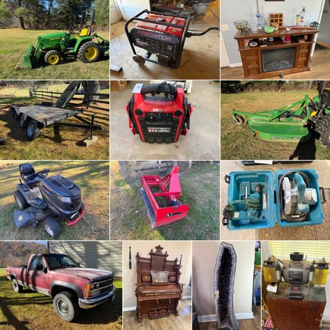Personal Property Online Auction – John Deere Tractor, Chevy 3500, Trailer & Shop Tools
