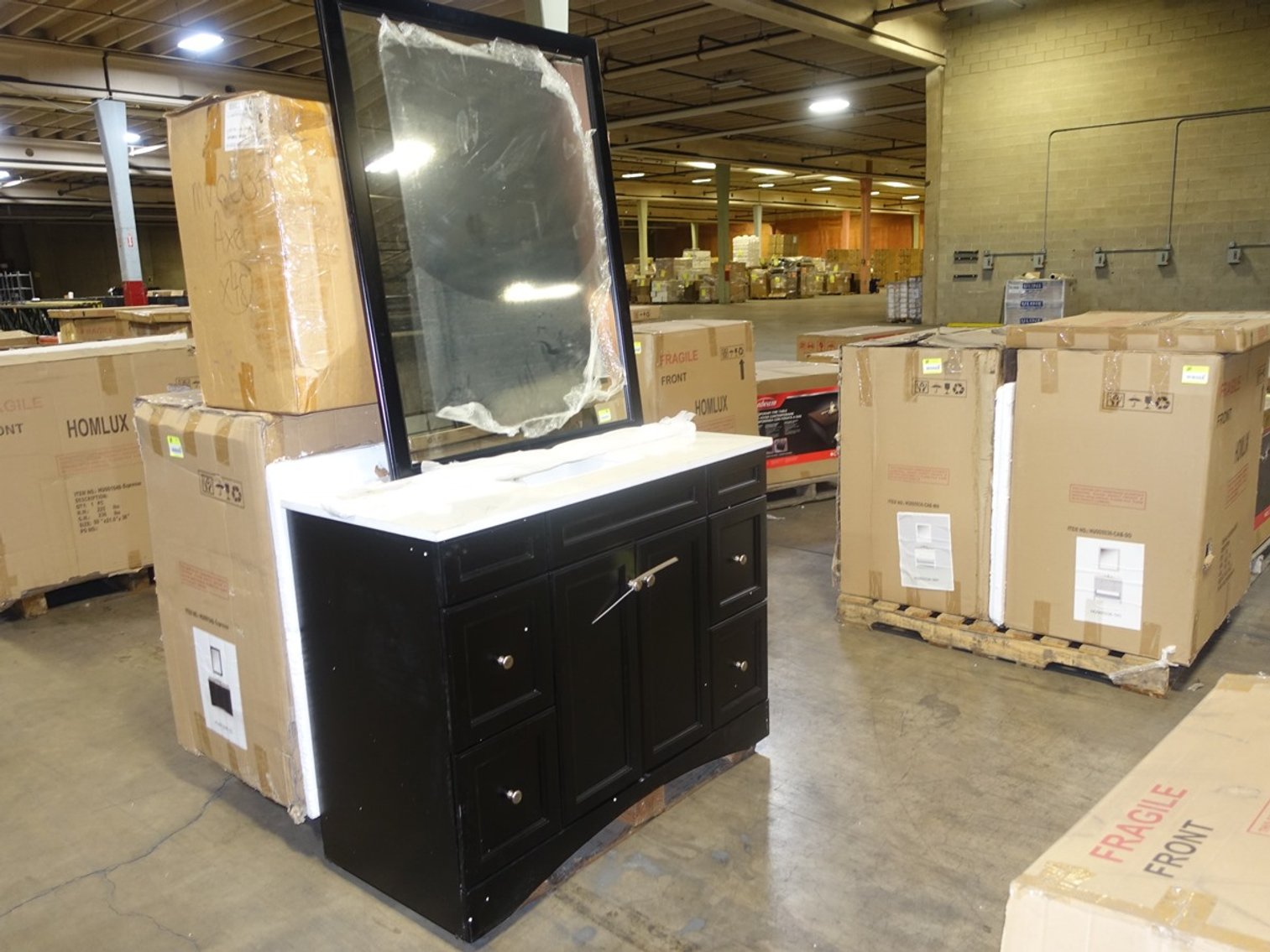 Image for Warehouse Equip, Branding/Printing Equip,  NEW Bathroom Vanities, NEW Sunbeam Fire Pits/Tables & More