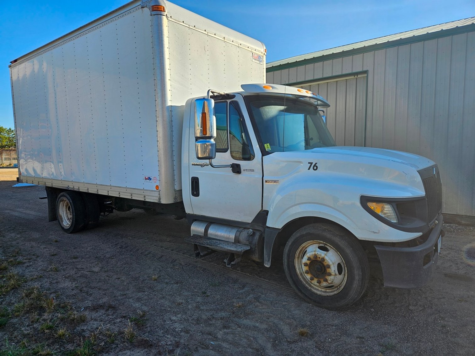 Image for Sterling Boom Truck, International Box Truck and Felling Trailer