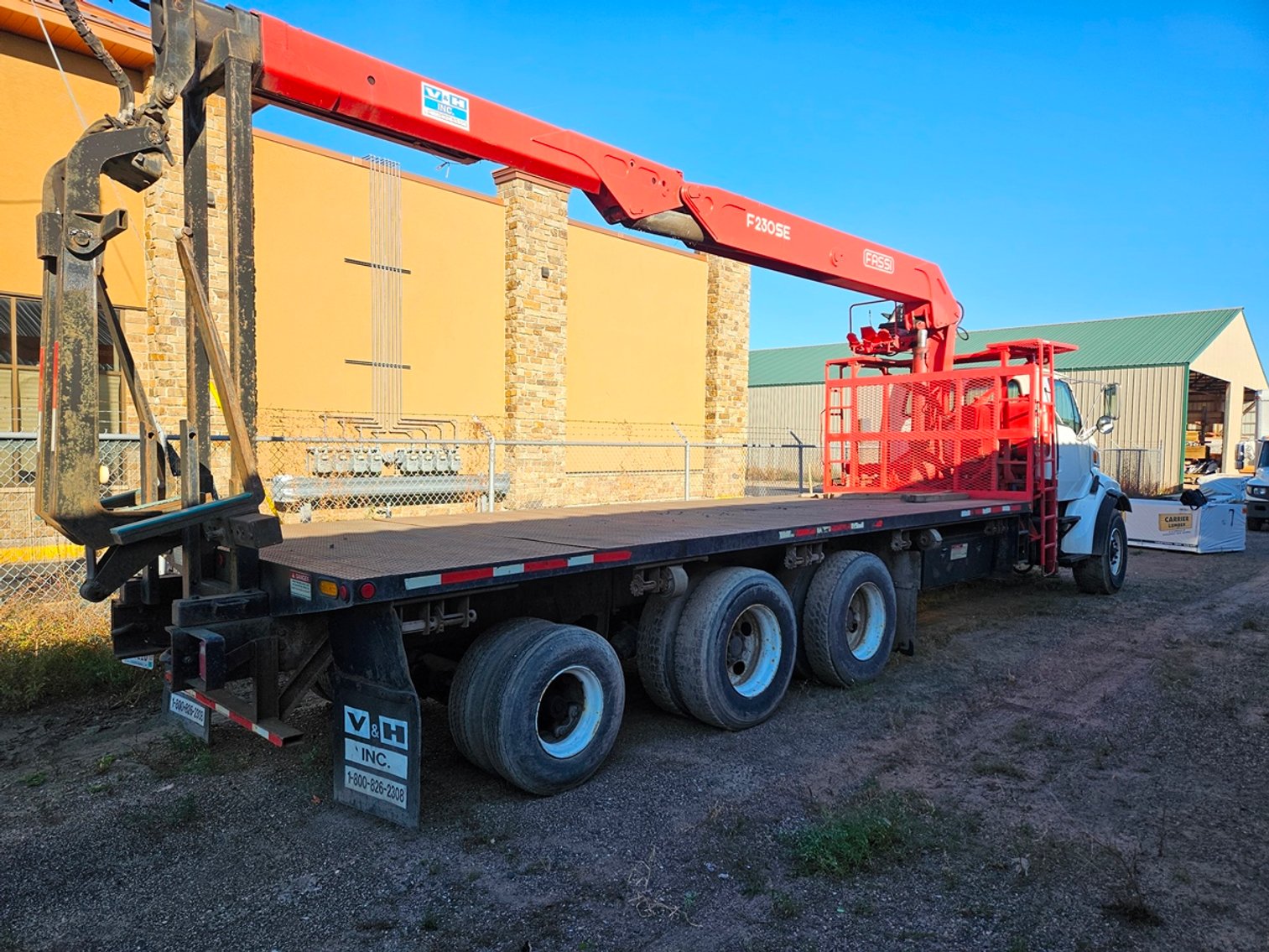 Image for Sterling Boom Truck, International Box Truck and Felling Trailer