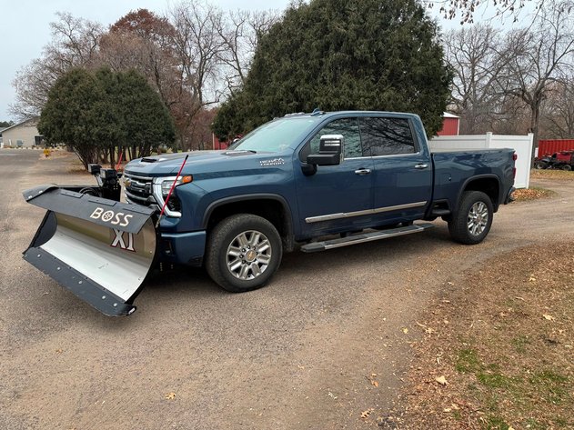 Image for 2024 Chevy Silverado with Plow, 2023 Trailer and Hustler Mower