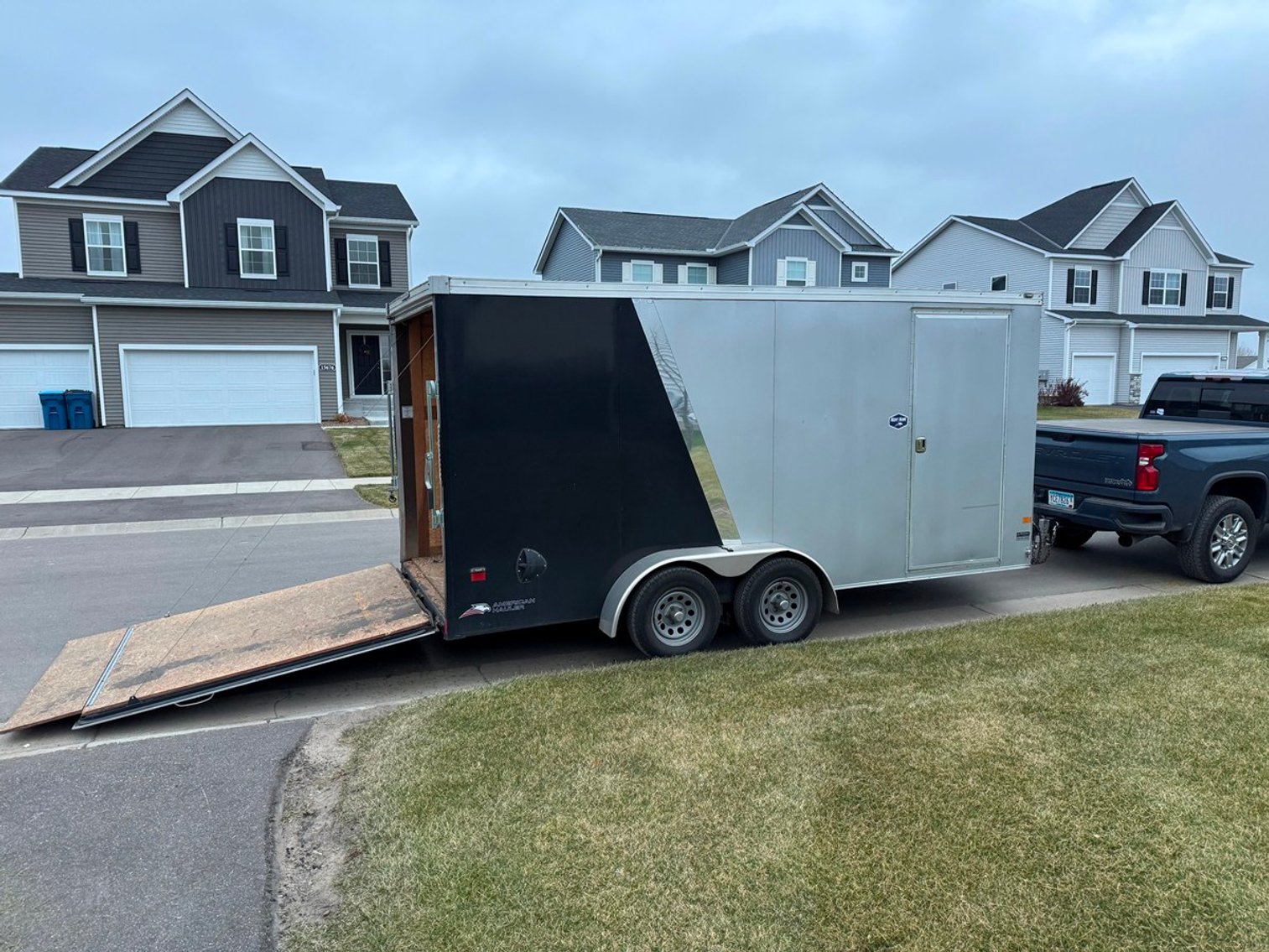 Image for 2024 Chevy Silverado with Plow, 2023 Trailer and Hustler Mower