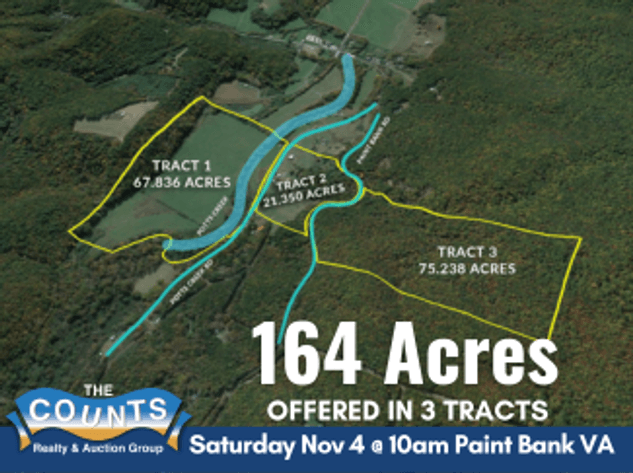 Image for ABSOLUTE TRUSTEE AUCTION - 164+/- ACRES PAINT BANK, VA