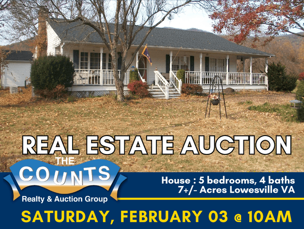 Image for SIMULCAST REAL ESTATE AUCTION (WENDELL T WRIGHT) | LOWESVILLE VA | BID ONLINE OR LIVE