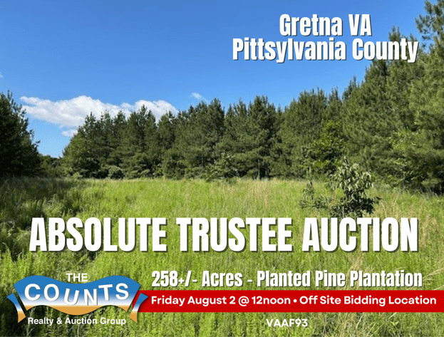 Image for ABSOLUTE TRUSTEE AUCTION - 258.81 ACRES  OF PLANTED PINE - GRETNA, VA