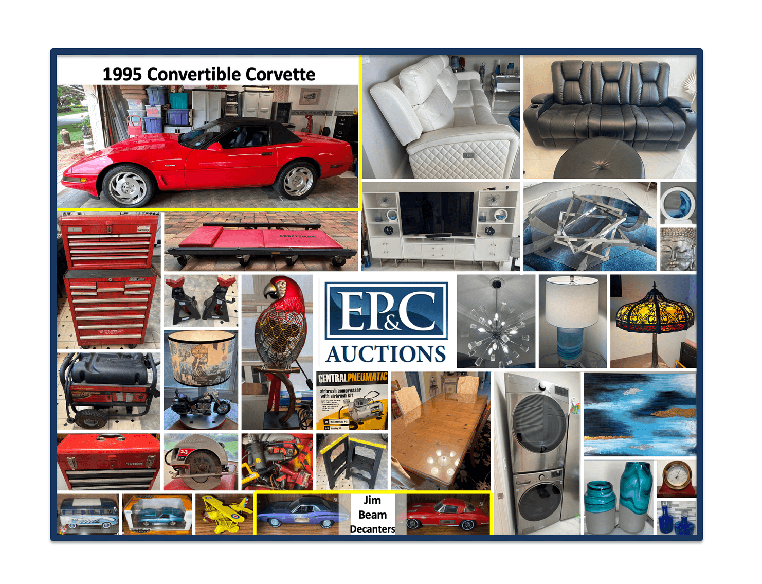 Image for Online Only Auction of 3 Downsizing Estates Including a '95 Convertible Corvette!