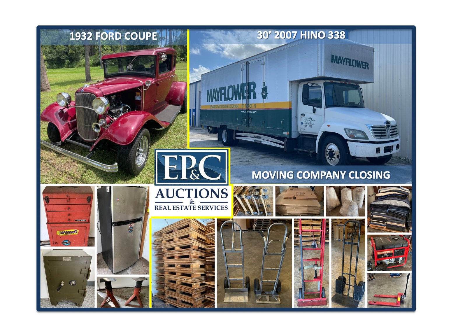 Image for Online Only Auction of a Local Moving & Storage Closing it’s Doors and a Downsizing Household!!  Moving Truck and 1932 Ford Coupe Included!