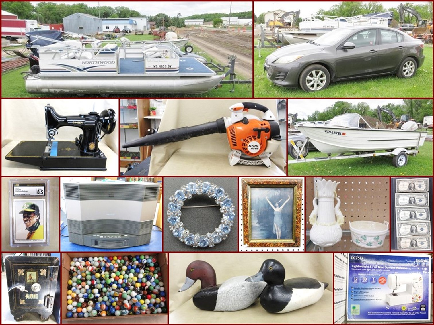 Image for Pontoon, Boat, Beer Signs, Electric Wheel Chair and Household (red tag)