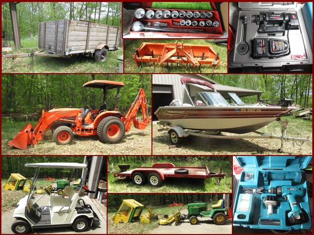 Balsam Lake Estate - Kubota Tractor, Boat, Tools, Lawn & Garden