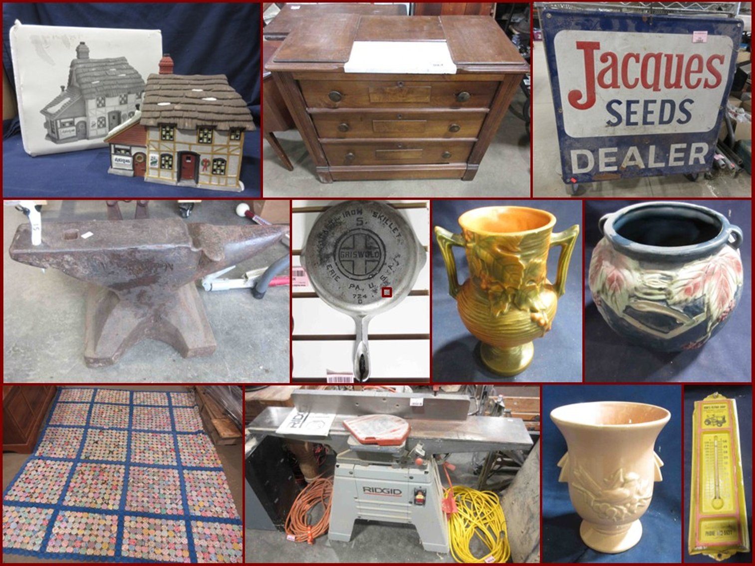 Image for Advertising Thermometers, Tools, Griswold, Antiques & Household (pink tag)