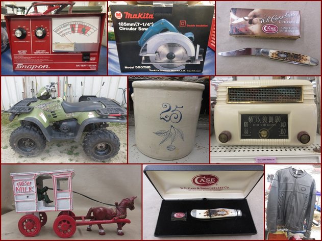 Polaris Four Wheeler, Cast Iron Toys, Beer Lights and Sporting (light purple)