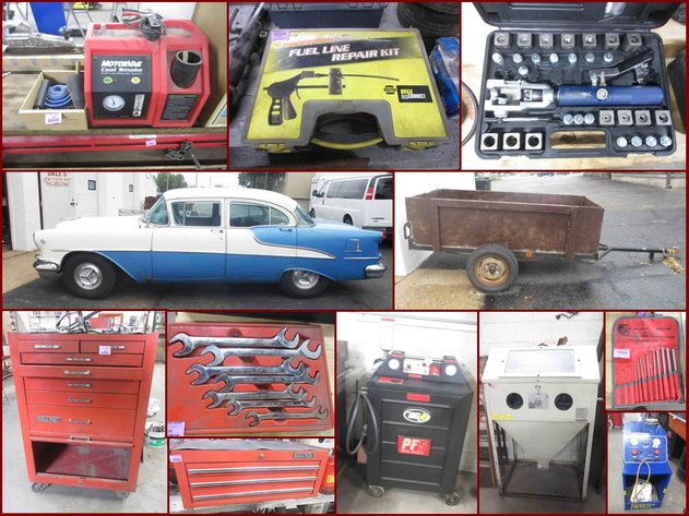 1955 Oldsmobile 88 & Auto Repair Shop