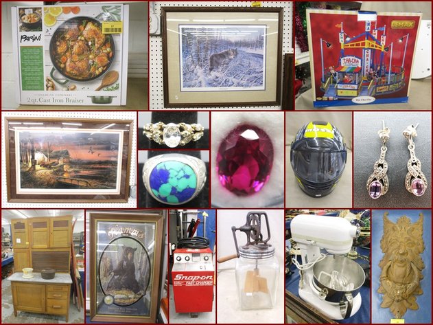 Snap-on Charger, Signed Prints, Sporting, Sterling Silver and Antiques (gold tag)