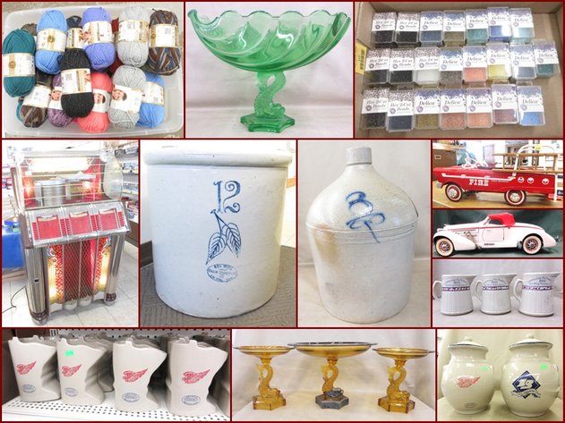 Wurlitzer Jukebox,  Pedal Cars, Jewelry Making Supplies, Pottery and Household (gold tag)