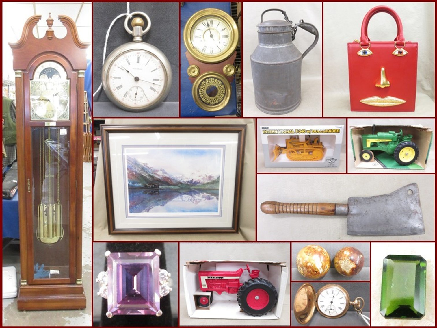 Image for Grandfather Clock, Die-Cast, Sterling Silver Jewelry and Collectibles (pink tag)