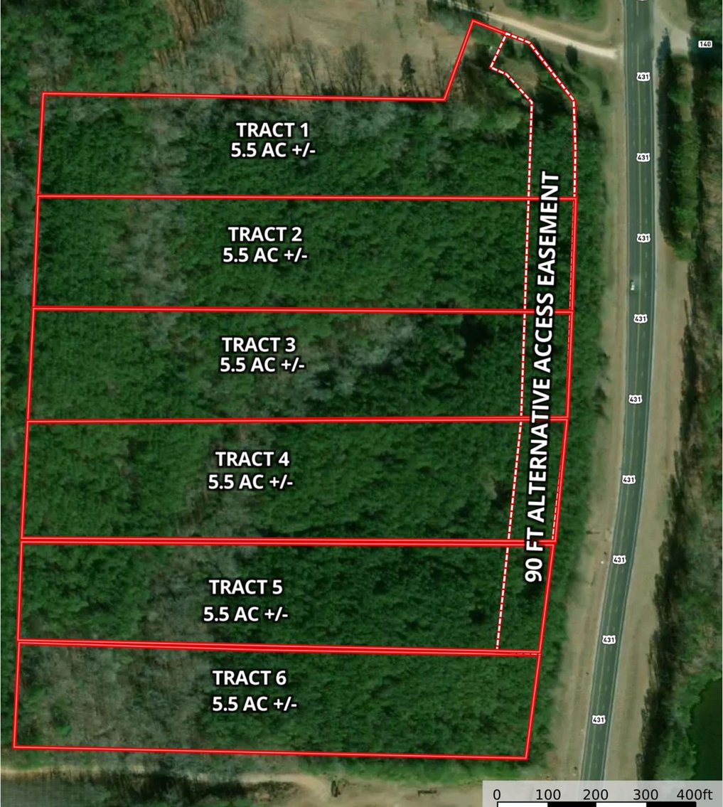 Image for Six 5.5+/-acre Tracts of Land