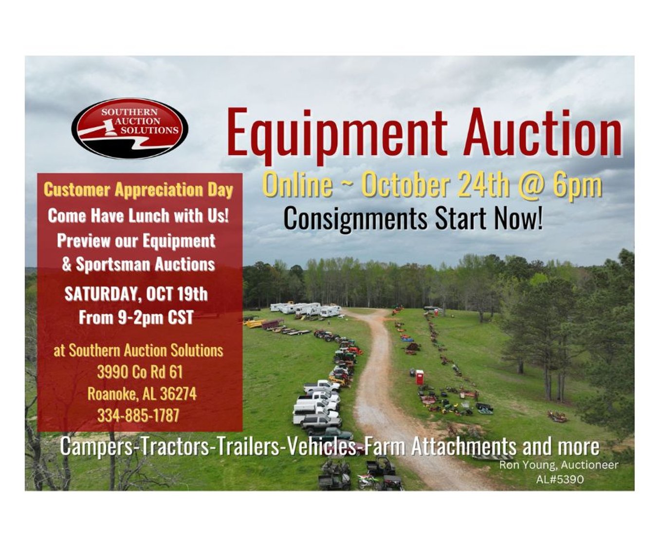 Image for Fall Equipment Auction October 24, 2024