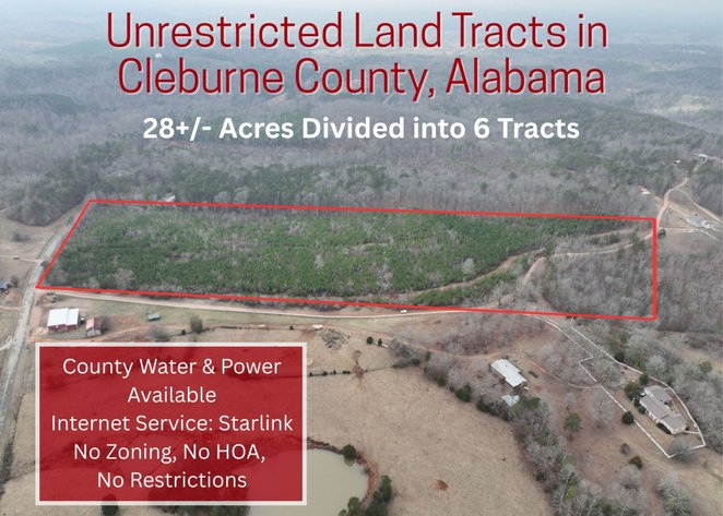 Image for Unrestricted Land Tracts in Cleburne County, Alabama