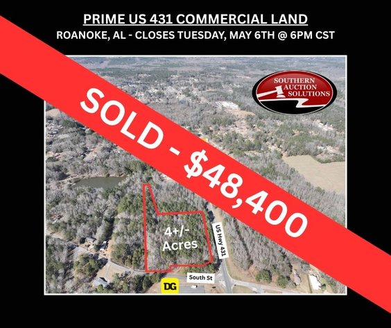 Image for US 431 Commercial Land Auction – Roanoke, AL