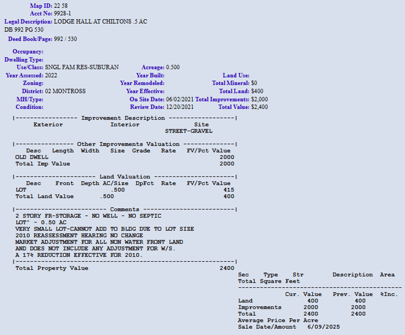 Image for Lodge Hall at Chilton's .5 Acres +/- Montross VA Real Estate Auction