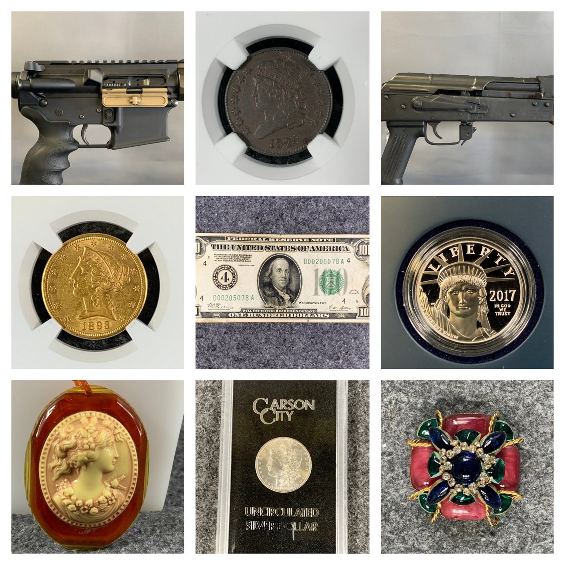 Image for Shinnston, WV – Guns, Gold and Platinum Coins, Silver Coins, Costume Jewelry, Silver Bars, Currency, Stamp Collections and More!