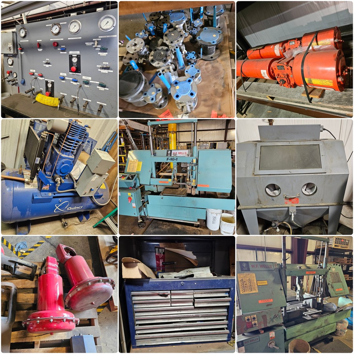 Image for St Albans, WV - Complete Business Liquidation of GSB Process: Band Saws, Shelving, Tools, Steel Shop Tables, and More!