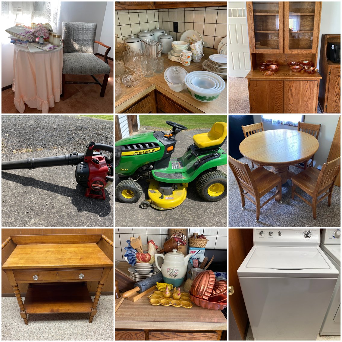 Image for Morgantown, WV – John Deere Lawn Tractor, Garden Items, Glassware, Longaberger Baskets, Furniture, Electronics, Tools and Much More!