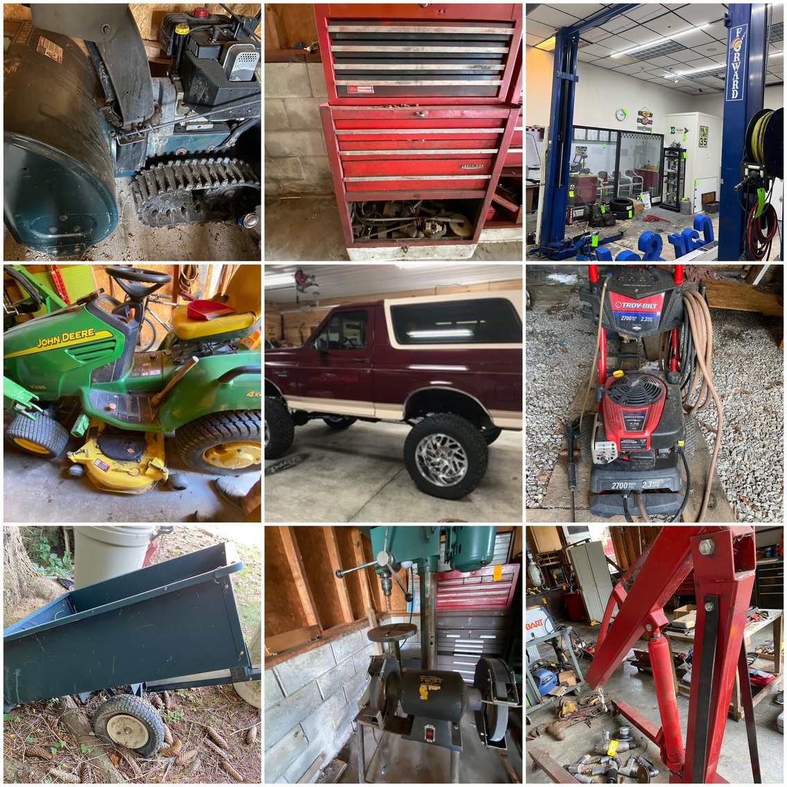 Image for Morgantown, WV – Moving Auction: 1992 Ford Bronco, John Deere X595, High Quality Tools and Much More!
