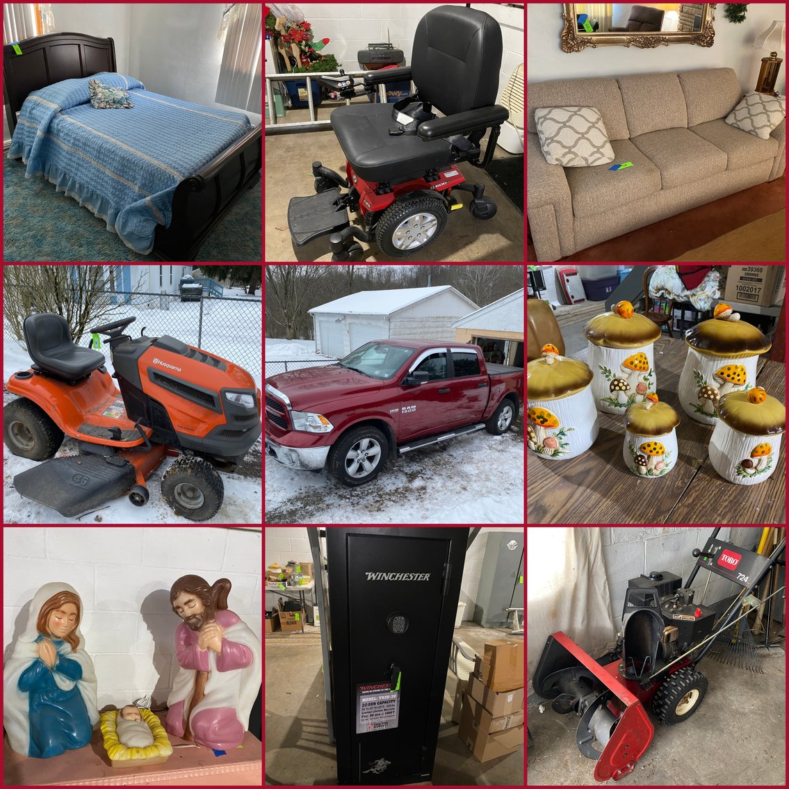 Image for Connellsville, PA -- 2013 Dodge Ram 1500, Furniture, Appliances, Tools, Riding mower, Snow Blower, Gun Safe, Household items, Blow Molds, Lift Chair, Mobility Chair, More!