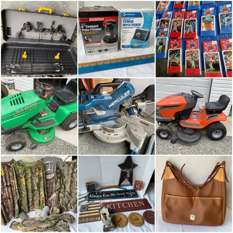 Image for Connellsville, PA -- Riding Mowers, Tools, Hunting Supplies, Furniture, Many Decorator items, Holiday Decorations, Household items, Men's and Women's Clothing, Patio Furniture, Exercise Equipment, More!