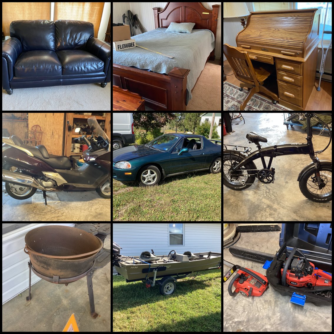 Image for Oakland, MD – Antique Furniture, Honda Del Sol, Aluminum Boat & Tools