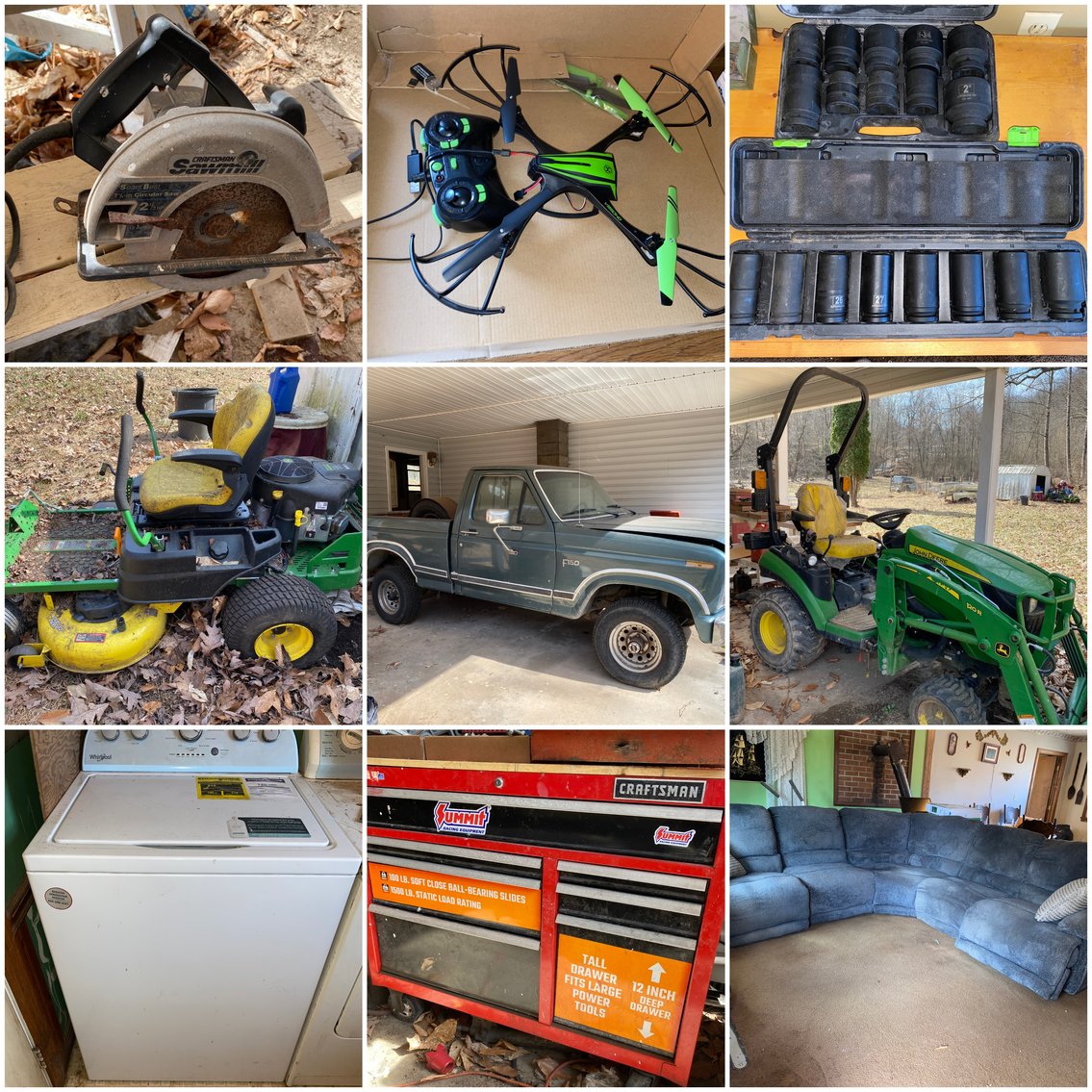 Image for Parsons, WV -- John Deere Tractor, Ford F-150, Tools, Canoes & Much More!