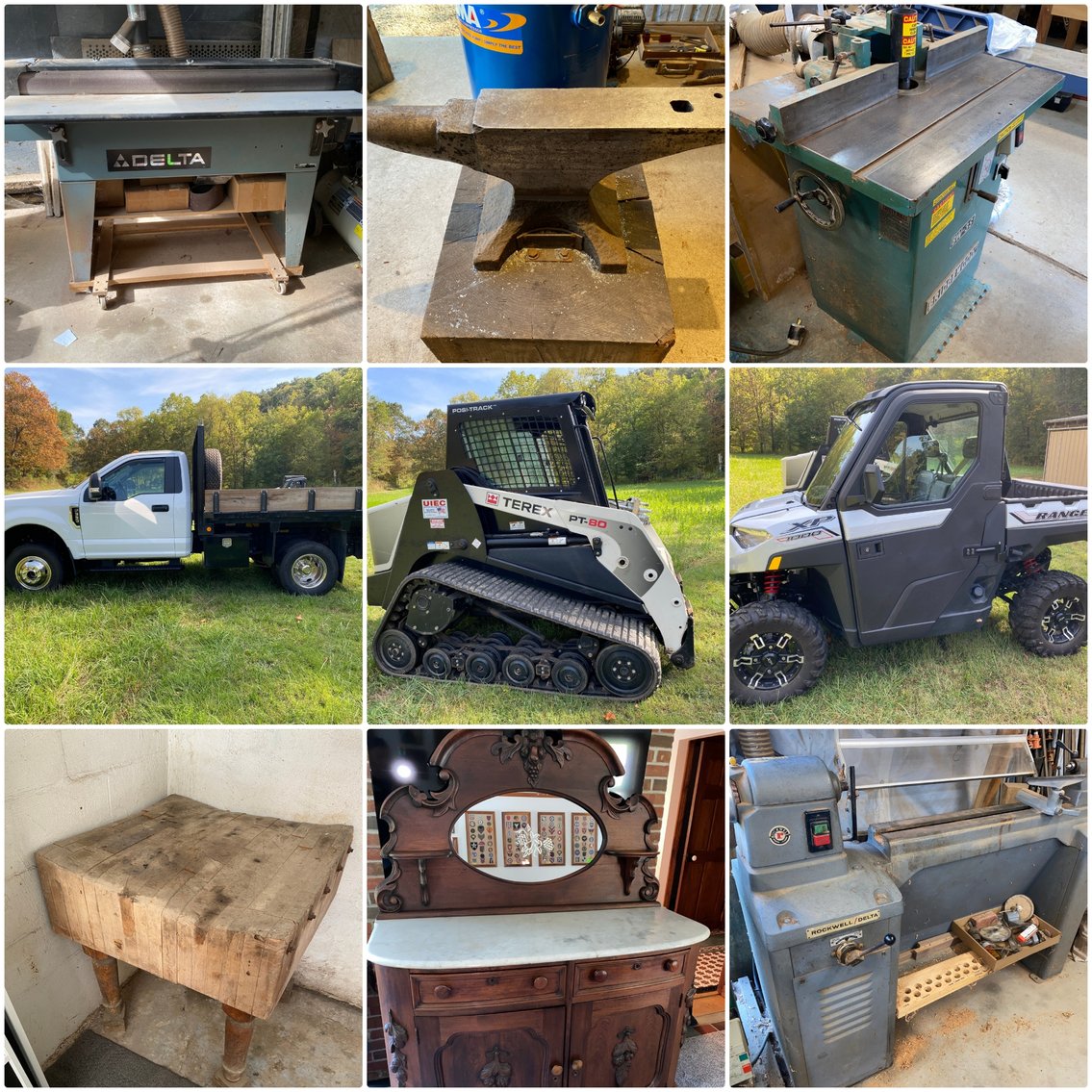 Image for West Finley, PA - '17 Ford F350 Dump Truck, '21 Polaris, Terex Track Loader, Woodworking & Blacksmith Equipment, Sporting Goods, Shop Equipment, Antiques, and MUCH MORE