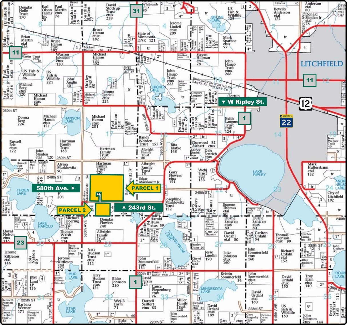 Image for Closed - Meeker Co., MN - 228.00 Ac., m/l (190-0147)