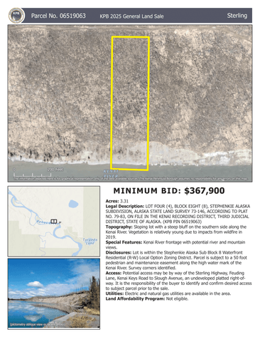 Image for 30 Property Land Auction - Kenai Peninsula Borough 2025