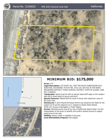 Image for 30 Property Land Auction - Kenai Peninsula Borough 2025