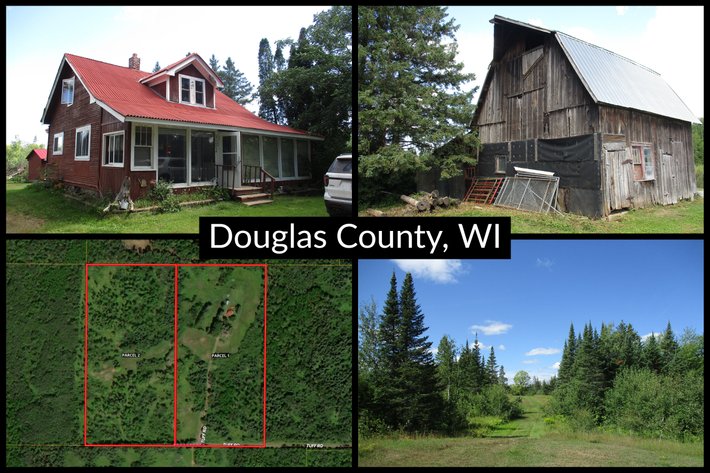 Image for 40± Acres Offered in 2 Parcels, Off-Grid Home & Buildings and Wooded Recreational Land, Town of Superior - Douglas County, WI