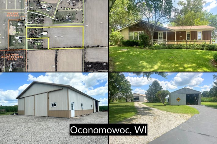 Image for Single Story Home, Ranch-Style Rambler with Large Shop & Outbuildings on 12± Acres - Oconomowoc, WI