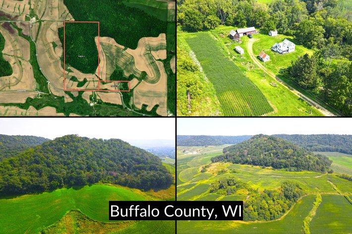 Image for 89.95± Acres Prime Recreational & Tillable Land with 3 Bedroom, 1 Bath Home & Hobby Farm Setting, Offered in 2 Parcels in Town of Modena, Alma - Buffalo County, WI
