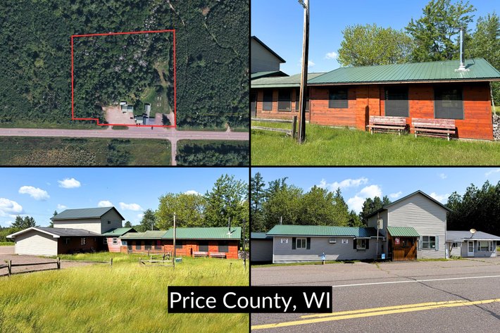 Image for Former Bar & Restaurant with Living Quarters on 6 Acres – Prime Location on State Highway 182 Near Park Falls - Price County, WI