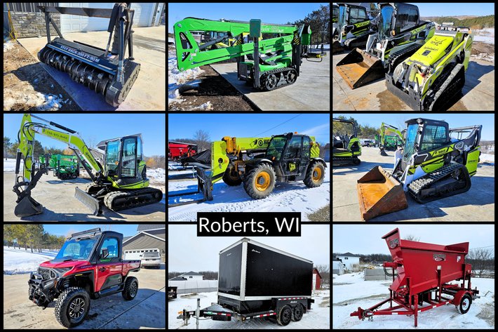 Image for High Quality Equipment Rental - Making Room for New Equipment - Mini Excavators, Skid Steers, Pallet Handler, Skid Steer Attachments & Trailers - Roberts, WI