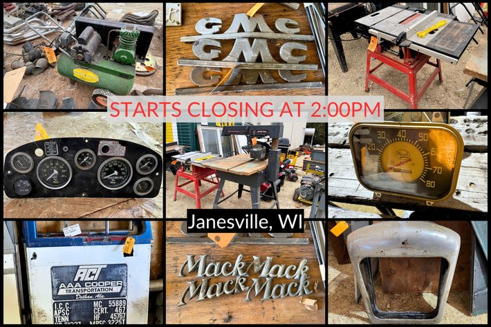 Image for Large Collection of Vintage Mack, Peterbilt, & Car Parts– Janesville, WI