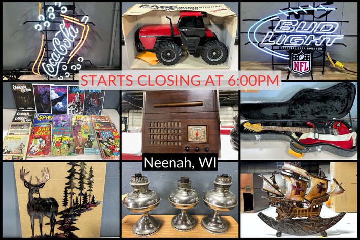 Image for 4 of 5 March 2026 Neon Lighted Beer Signs, Antiques, Collectibles, Tools & More - Neenah, WI