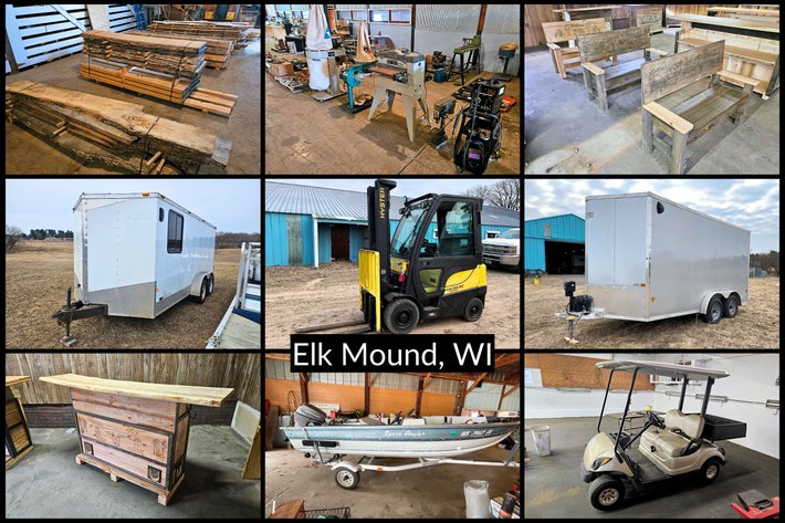 Image for Wild Bill's Blue Ribbon Ranch - Hyster Forklift, Rough Sawn Lumber, Custom Hand Made Wooden Bars & More - Elk Mound, WI