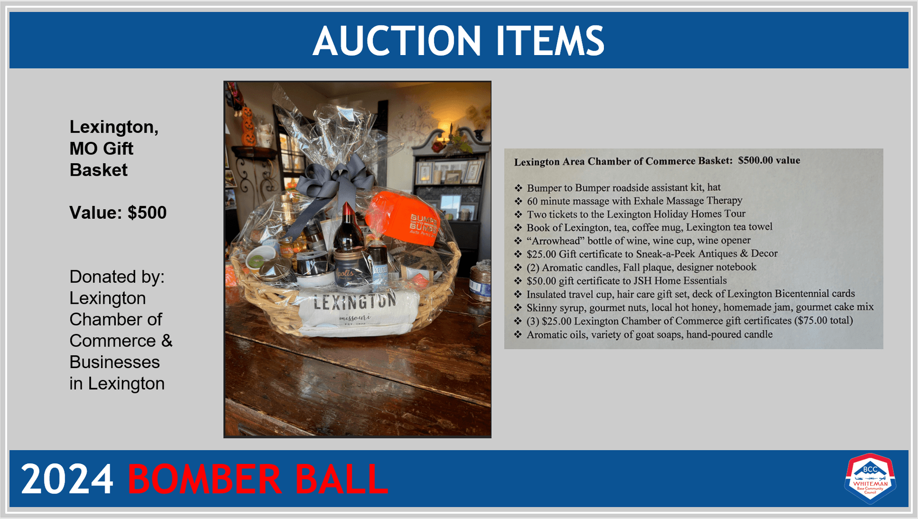 Image for Whiteman BCC Benefit Auction