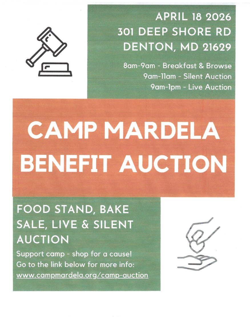 Image for Apr 18, 2026 Camp Mardela Benefit Auction