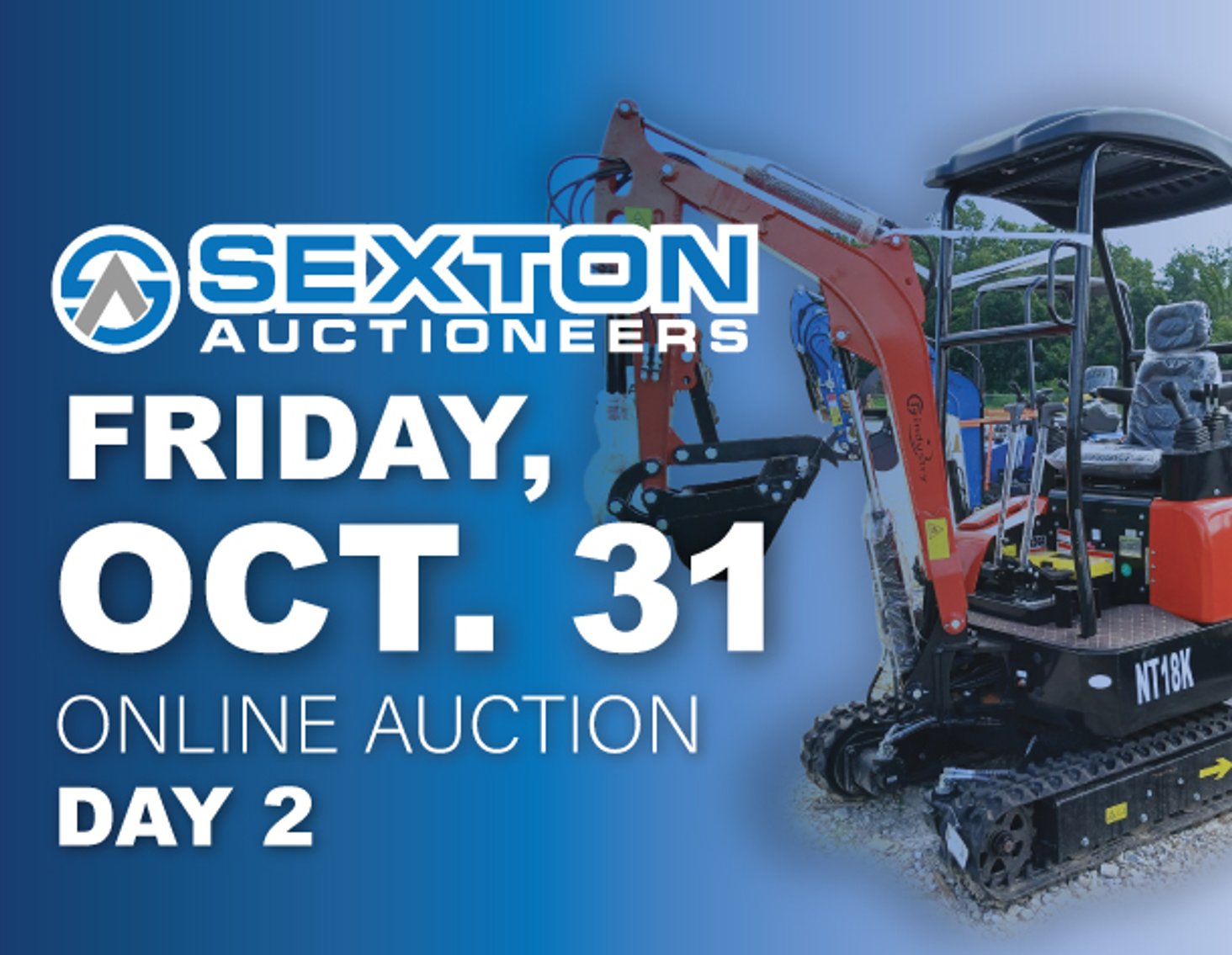Image for Sexton Auctioneers October 2025 Online Equipment Auction (Day Two - October 31st)