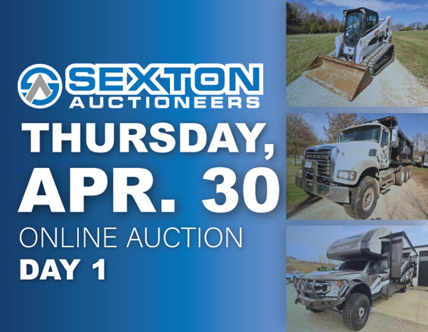 Image for Day One - April 30th | Sexton Auctioneers April 2026 Online Equipment Auction